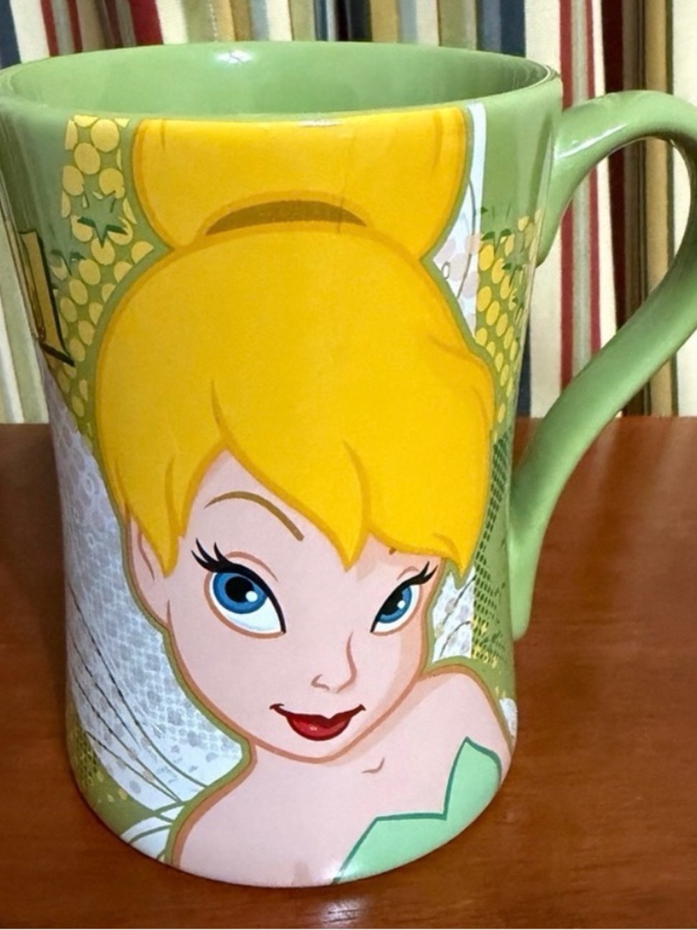 Disney Tinker Bell Green and Yellow Ceramic Character Mug